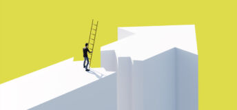 Former big name LPs launch platform to back emerging climate managers An illustration of a man bridging a gap using a ladder