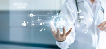 Photo of person harnessing technology