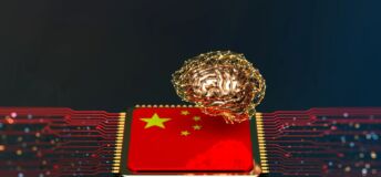 Photo concept illustrating China's advances in AI.