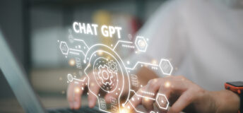 A visual collage illustration noting AI and ChatGPT