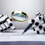 Push to draft AI policies into LPAs Illustration of robot with artificial intelligence (AI) writing and checking a document.