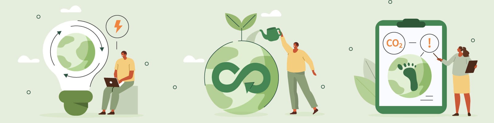 climate page banner Illustration for Venture Capital Journal's climate coverage page.