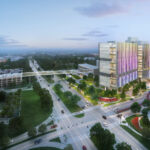 A rendering of what the new paediatric hospital campus will look like