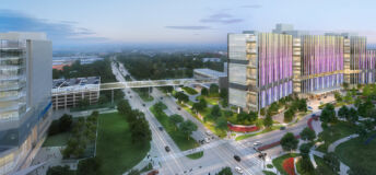 A rendering of what the new paediatric hospital campus will look like