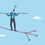 Photo illustrating concept of maintaining balance when making a business decision.