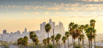 Downtown Los Angeles at sunset