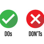 Photo illustration of dos and don'ts.