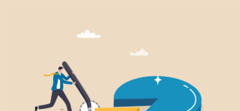 Photo illustration of carving out a piece of a pie.