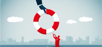 Illustration of person being laid off.