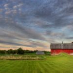Red barn, field, Minnesota,