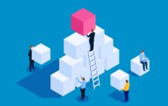 Illustration of concept of how to structure a deal or build something.