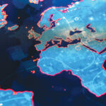 How VCs are fueling innovation in defense tech World Map on digital pixelated display