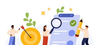 Photo illustrating process of valuing a company.