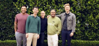 Photo of WndrCo's founding partners Sujay Jaswa and Jeffrey Katzenberg and general partners,